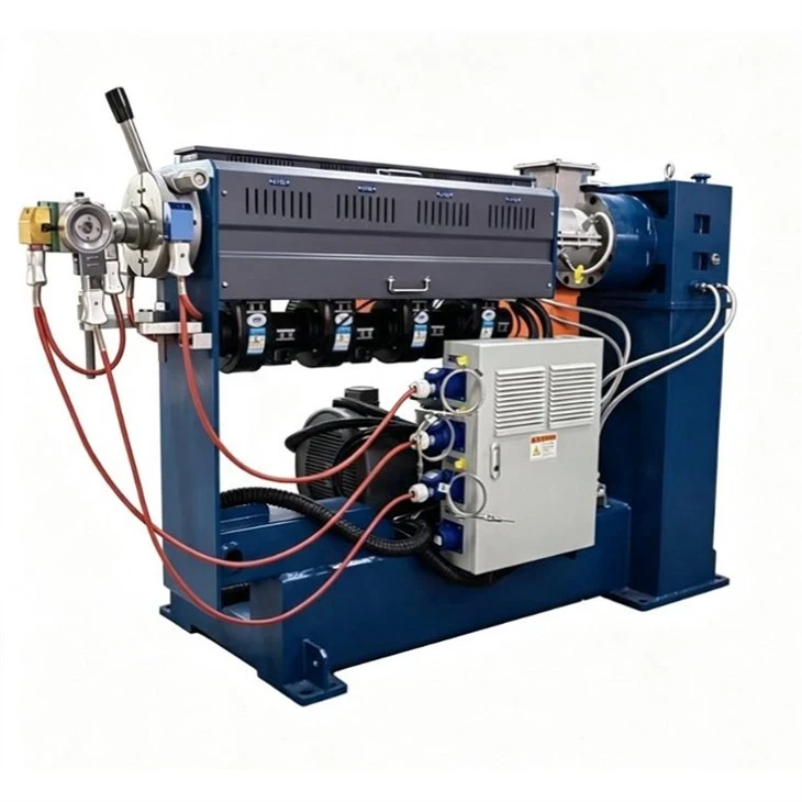 Machine d'extrusion de câbles en fluoropolymère-haute température